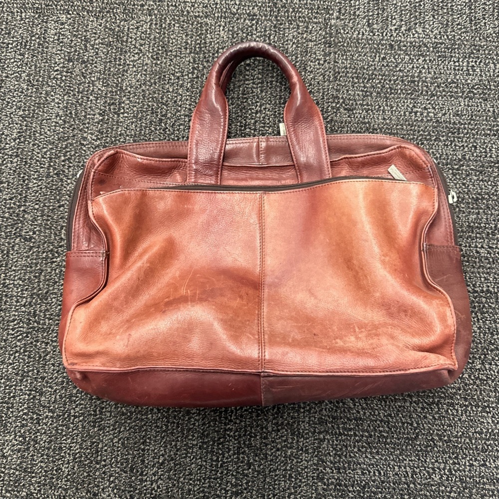 Kenneth‎ Cole Reaction Leather Messenger Laptop Vintage  Bag Brown